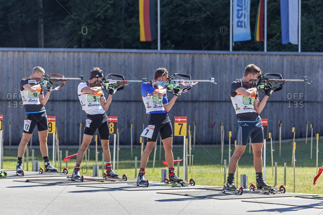 September 12, 2015: German Biathlon Championship, Relay in the Chiemgau-Arena, Ruhpolding, Chiemgau, Upper Bavaria, Bavaria, Germany