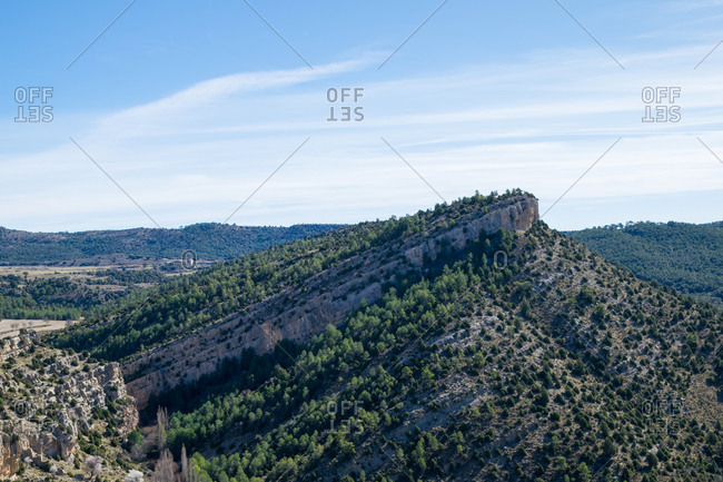 Mountain landscape in Valencia (Spain) on a sunny day