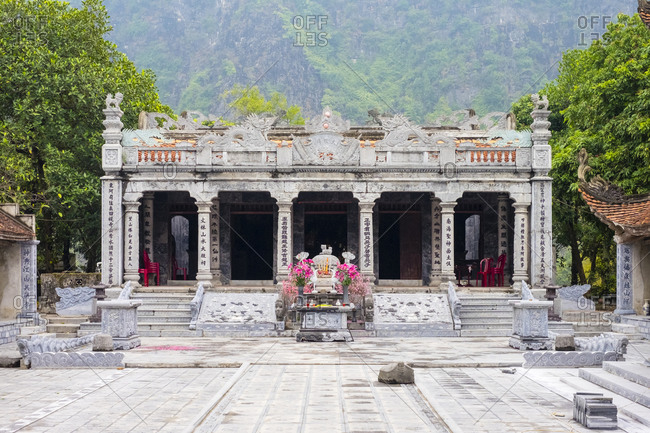 Hoa Lu, Ninh Bahn Province, Vietnam - February 11, 2015: Den Thai Vi Temple, Ninh Binh Province, Vietnam