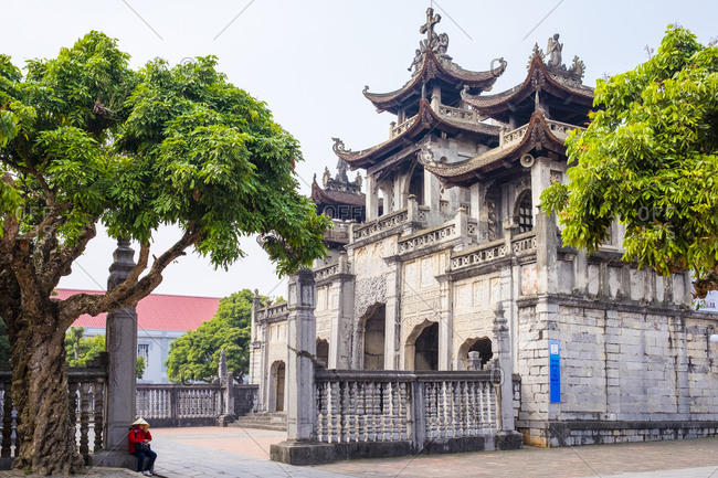 Phat Diem, Ninh Bahn, Vietnam - February 12, 2015: Phat Diem Cathedral, Phat Diem, Ninh Binh, Vietnam