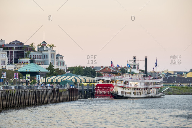 New Orleans, Louisiana, United States - September 29, 2016: Steamboat Natchez on the Mississippi River, New Orleans, Louisiana, United States