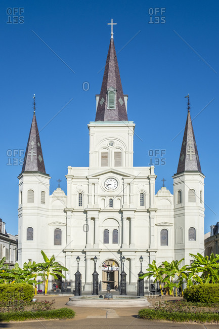 New Orleans, Louisiana, United States - October 12, 2016: Saint Louis Cathedral on Jackson Square in the French Quarter, New Orleans, Louisiana, United States