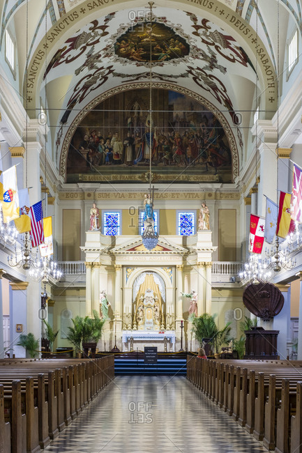 New Orleans, Louisiana, United States - October 13, 2016: Interior of Saint Louis Cathedral, New Orleans, Louisiana, United States