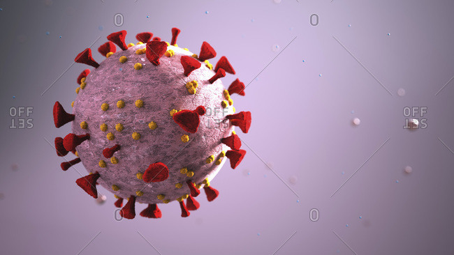3d model of the corona virus Covid-19- 3D illustration