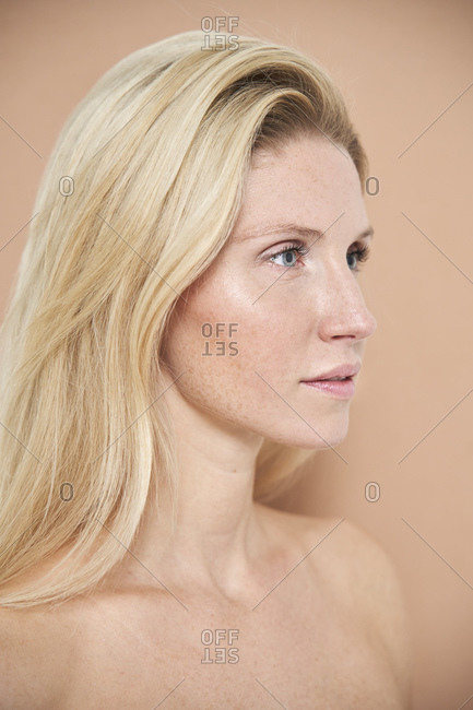 Portrait of beautiful blond woman