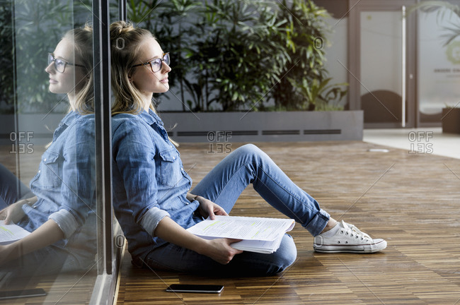 reading on the floor