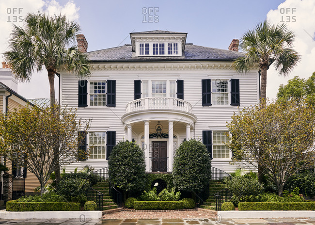 Charleston, South Carolina, USA - September 7, 2018: Grand old Georgian style home