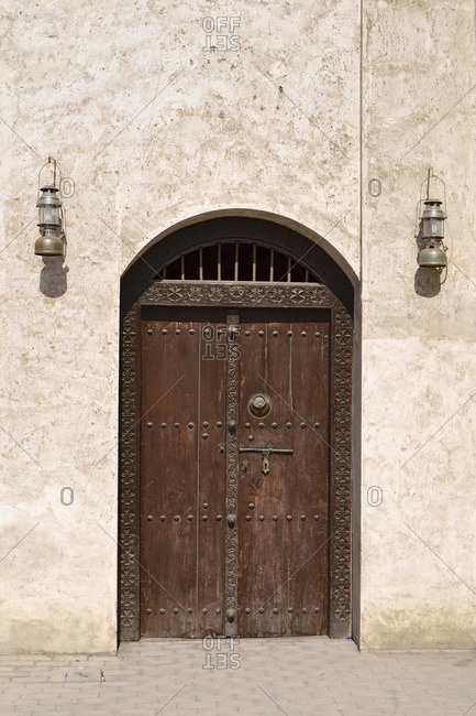 restored houses in the Heritage Area, Al Mareija, Emirate of Sharjah, United Arab Emirates, Arabian Peninsula, Middle East