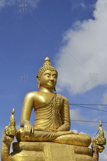 Golden Buddha, Big Buddha project, Ko Nakkerd, Phuket Island, Southern Thailand, Southeast Asia
