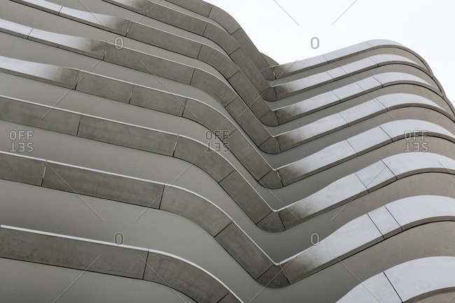 May 1, 2012: Facade, Marco Polo Tower, Hafencity, Hamburg, Germany