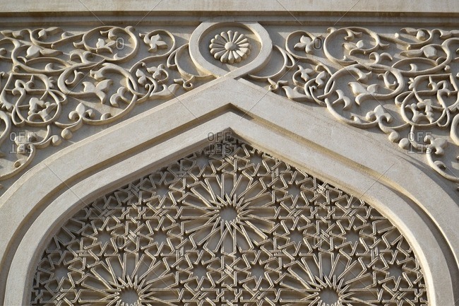 Details, decorations, Al Noor Mosque, Corniche Street, Emirate of Sharjah, United Arab Emirates, Arabian Peninsula, Middle East
