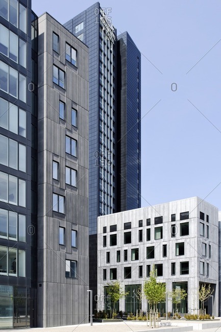 Modern architecture, housing, Orestad, Amager Island, Copenhagen, Denmark