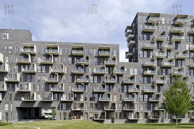 May 20, 2012: modern architecture, housing construction, orestad, Amager Island, Copenhagen, Denmark, Scandinavia