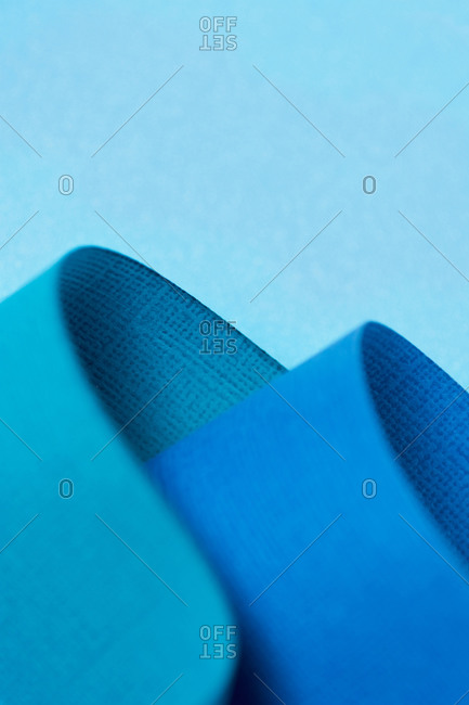 Blue curve paper design background