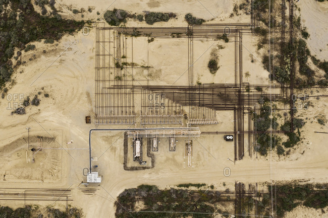 Kernville, CA, United States - March 26, 2019: Oil fields in Kern California seem to stretch on forever