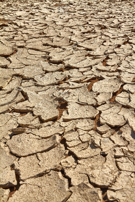 Namibia- Dry soil at Deadvlei clay pan