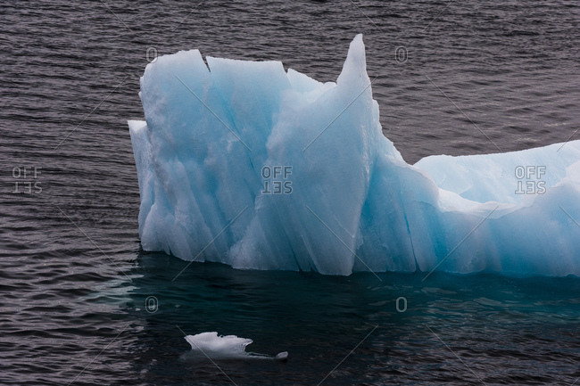 Ice floes, detail, Erik Eriksenstretet strait separating Kong Karls Land from Nordaustlandet, Svalbard Islands, Norway