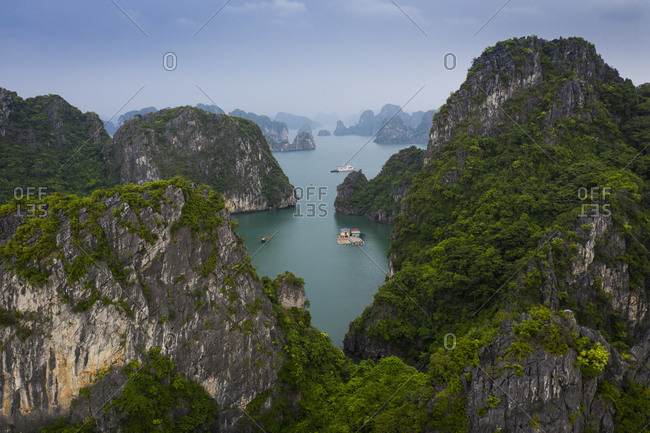 Famous attractions in the city of Halong Bay, Vietnam