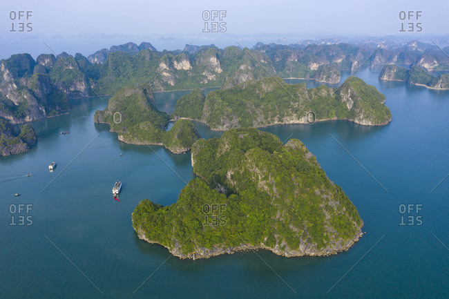 Famous attractions in the city of Halong Bay, Vietnam
