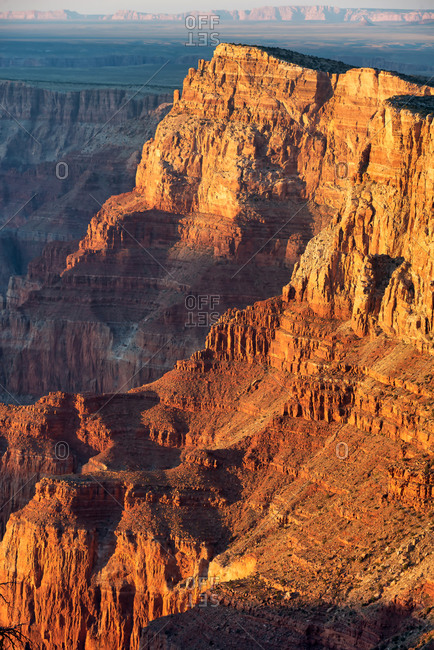 Scenic sunrise view of the Grand Canyon from the South Rim at Desert View