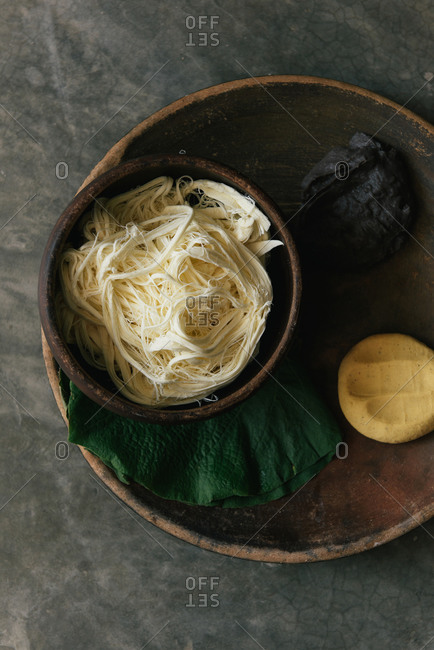Stockpile of fresh tortilla ingredients waiting to be cooked