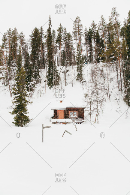 Small rustic cottage in rural Finland