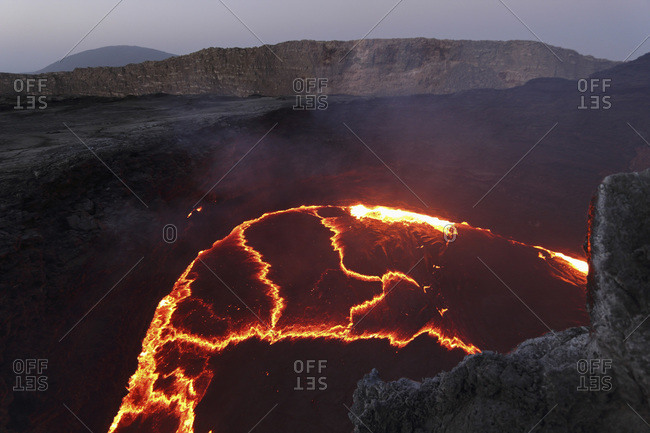 Ethiopia- View of lava at Erta Ale