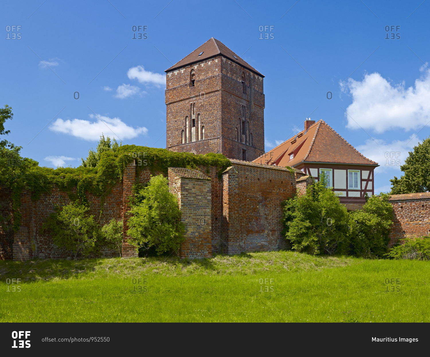 Bishop\'s Castle with keep, Wittstock, Brandenburg, Germany