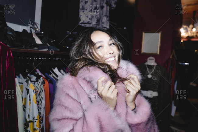 pink fur fashion stock photos - OFFSET