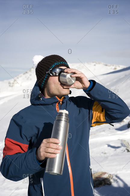 Austria- Man drinking tea - Offset