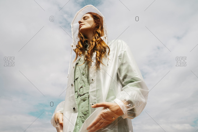 LONDON - 15 SEPTEMBER, 2017: Mid section detail of woman wearing Prada  clothes and handbag standing outside Somerset House, Day 1, London Fashion  Week. stock photo - OFFSET