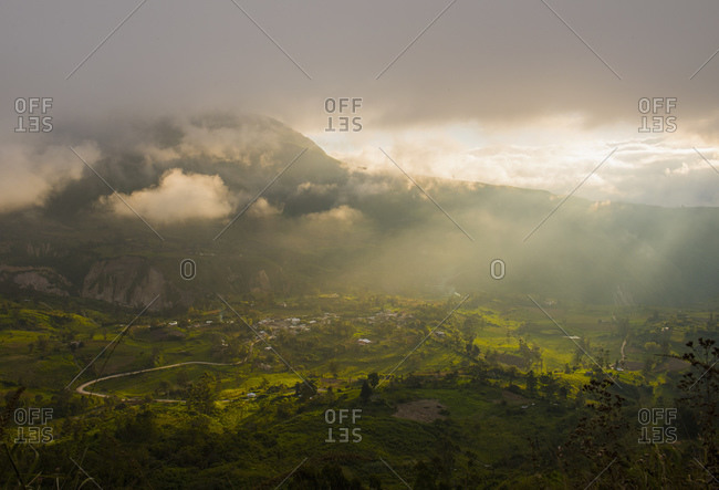 Mystic light over the valley, Ambato, Tungurahua, Ecuador