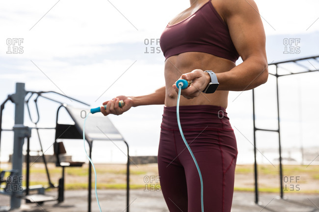 Roped Woman stock photos - OFFSET