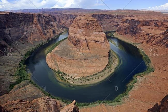Horseshoe Bend, a horseshoe-shaped meander of the Colorado River, Arizona, USA, America, North America