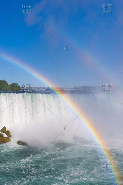 Double rainbow, Horseshoe Falls, Niagara Falls, Ontario, Canada, North America