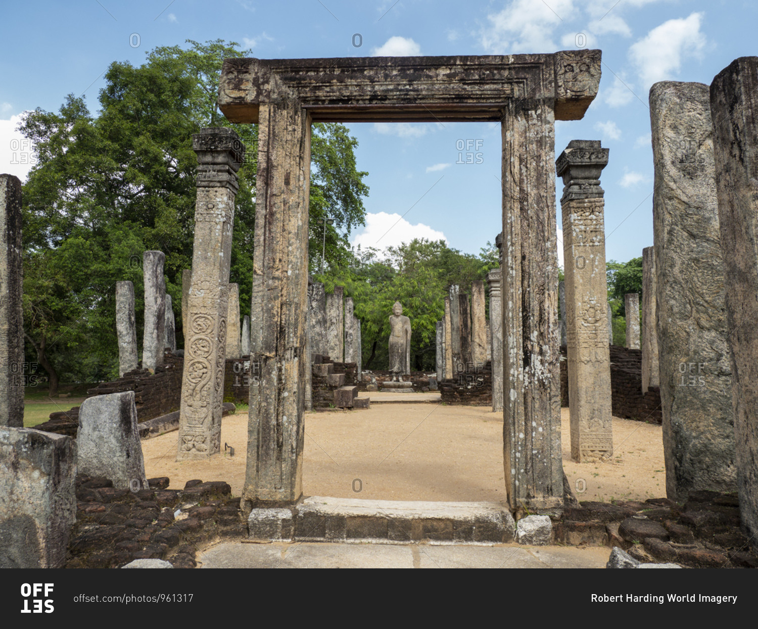 Detail from the ancient city of Polonnaruwa, UNESCO World Heritage Site, Sri Lanka, Asia