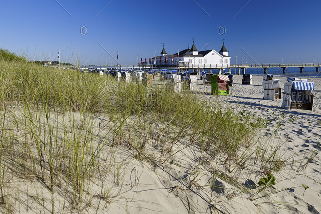 Pier in Ahlbeck, Usedom, Mecklenburg Western Pomerania, Germany