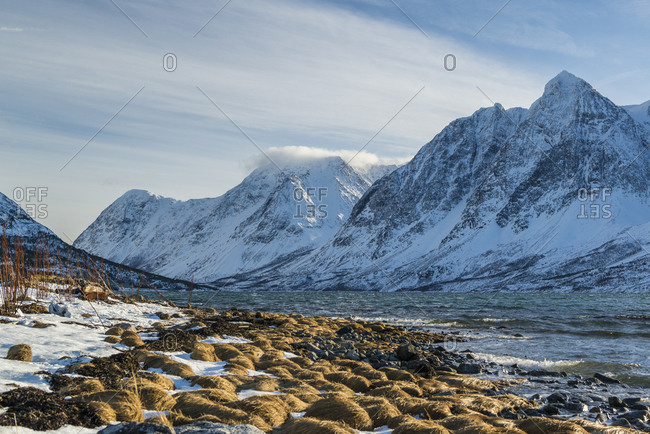 The Lyngen Peninsula with the Lyngen Alps, Northern Norway, Norway