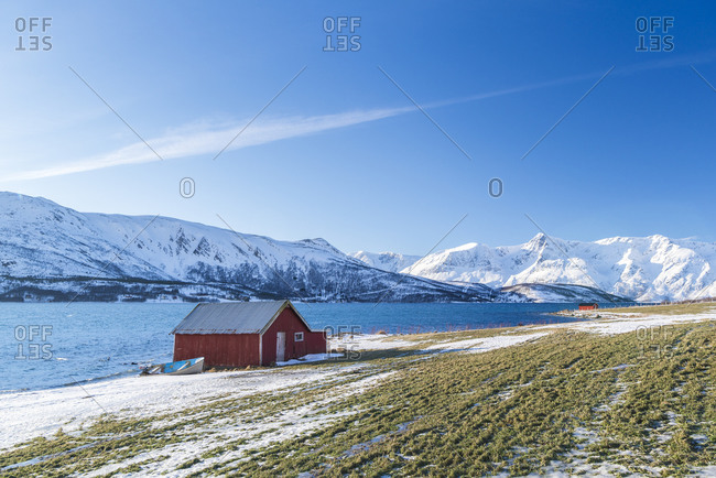 The Lyngen peninsula with the Lyngen Alps, northern Norway, Norway