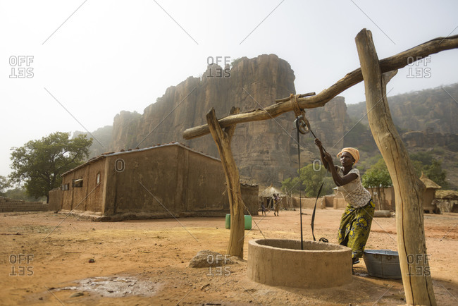 February 24,  2016: Village life in rural Mali,