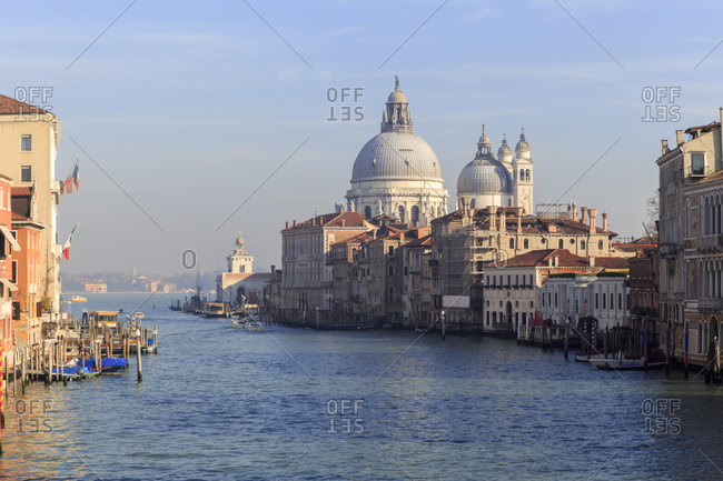 The Grand Canal with the Church of Santa Maria della Salute, Venice, Italy