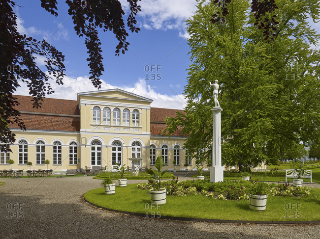 June 20,  2015: Orangery in palace gardens Neustrelitz, Mecklenburg-Western Pomerania, Germany