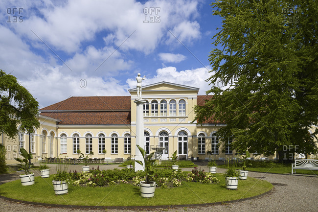 June 20,  2015: Orangery in palace gardens Neustrelitz, Mecklenburg-Western Pomerania, Germany