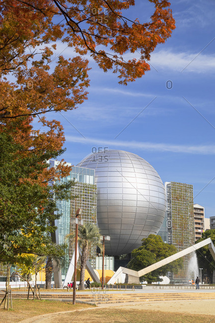 Japan - November 18, 2019: Nagoya City Science Museum in Shirakawa Park, Nagoya, Japan