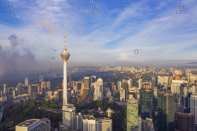 Malaysia - January 9, 2020: KL Tower, KLCC, Kuala Lumpur, Malaysia