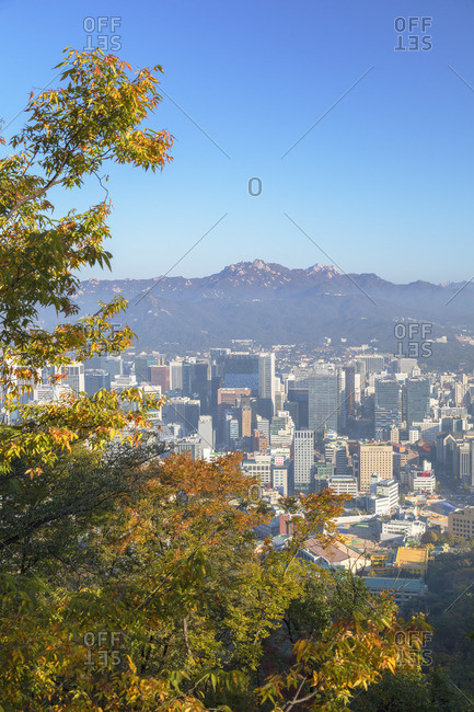 South Korea - October 27, 2019: Seoul cityscape, South Korea