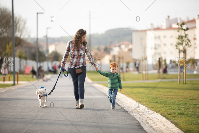 Mom Walking With Son