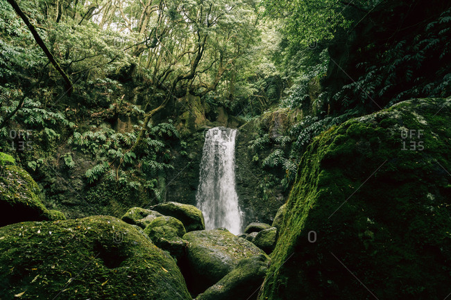 Waterfall on Sao Miguel Island- Azores- Portugal
