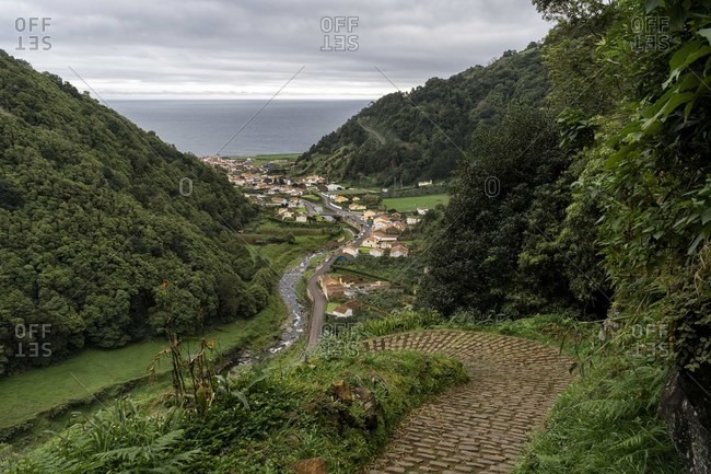 Mountain village on Sao Miguel Island- Azores- Portugal