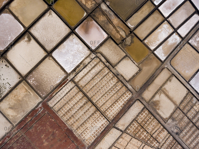 view of salt mines from above